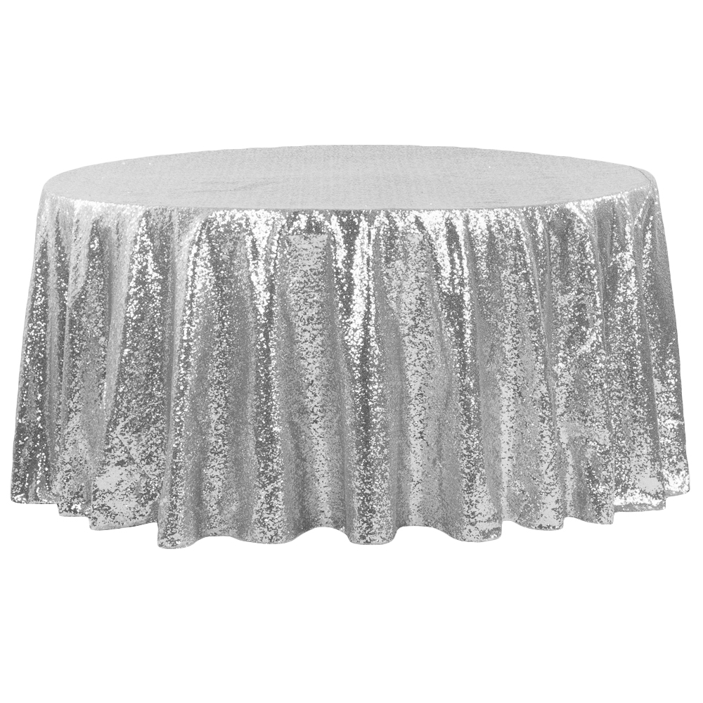 Silver Sequin Table Runner & Linen EPIC Event Rentals