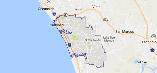 Carlsbad Ca Zip Codes Map Maping Resources