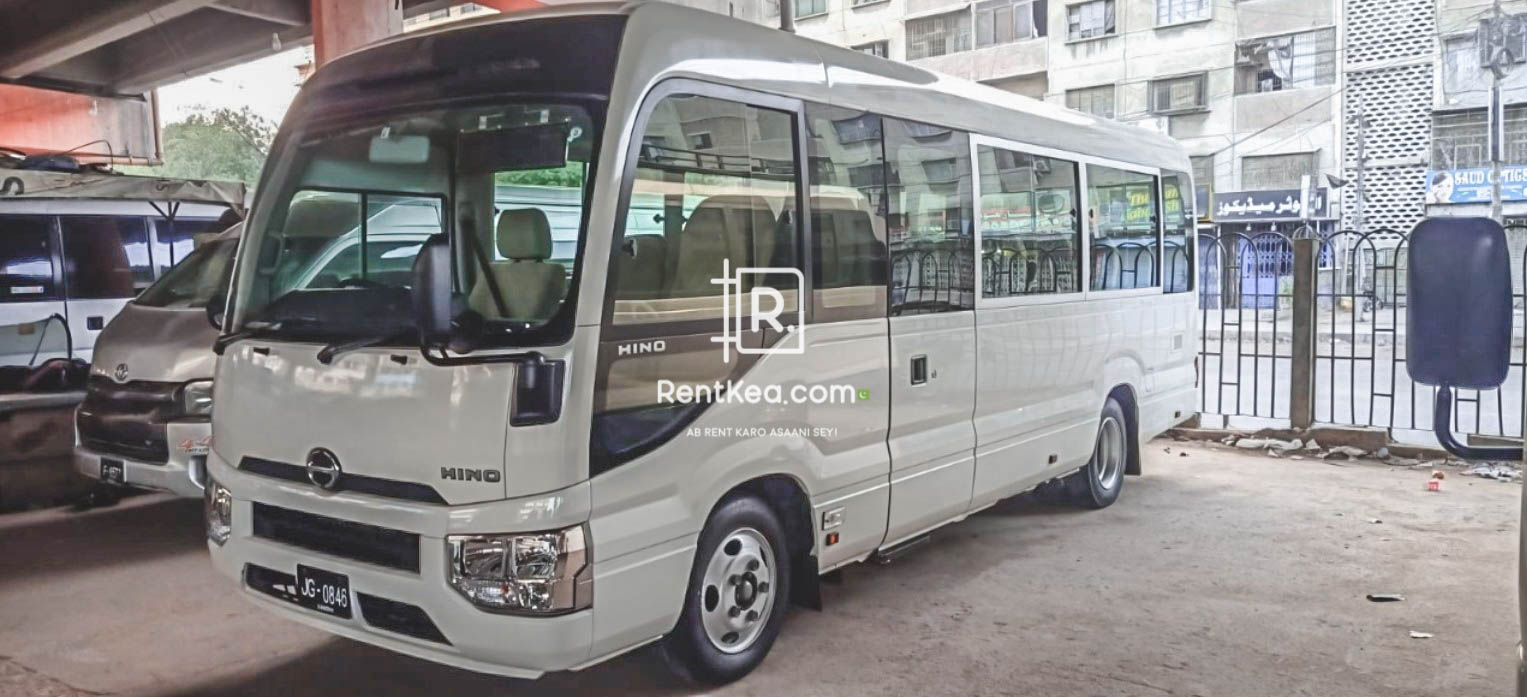 Hino Coaster Service Available On Rent In Karachi