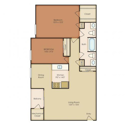 Floorplans Center Pointe Apartments