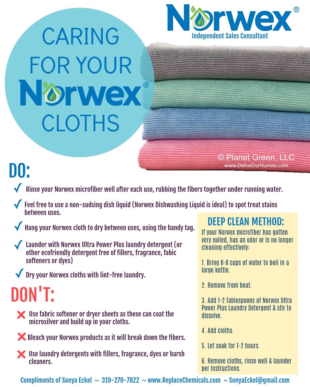 Norwex Cloth Care Tips Norwex, Replace Chemicals