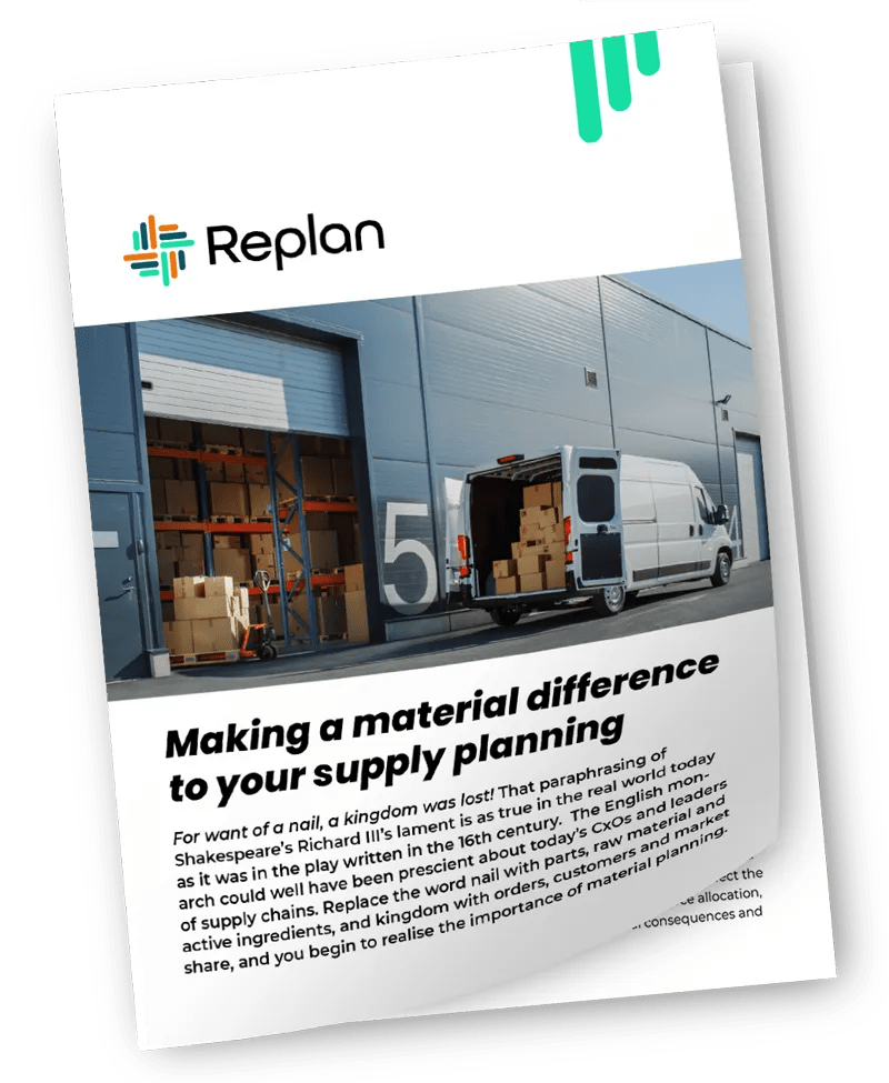 Making a material difference to your supply planning Replan
