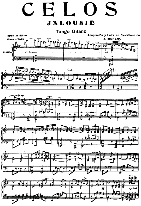 Celos (Jalousie). Tango