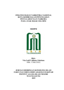 Strategi Badan Narkotika Nasional Kota Kediri Dalam Pencegahan Penyalahgunaan Narkoba Pada Anak Sejak Usia Dini - Institutional Repository Of Uin Satu Tulungagung