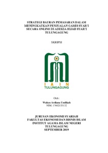 Strategi Bauran Pemasaran Dalam Meningkatkan Penjualan Gamis Syar'i Secara Online Di Adzkia Hijab Syar'i Tulungagung - Institutional Repository Of Uin Satu Tulungagung