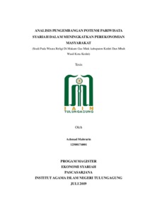 Analisis Pengembangan Potensi Pariwisata Syariah Dalam Meningkatkan Perekonomian Masyarakat (Studi Pada Wisata Religi Di Makam Gus Miek Kabupaten Kediri Dan Mbah Wasil Kota Kediri) - Institutional Repository Of Uin Satu Tulungagung