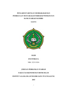 Pengaruh Tabungan Mudharabah Dan Pembiayaan Musyarakah Terhadap Pendapatan Bank Syariah Mandiri - Institutional Repository Of Uin Satu Tulungagung