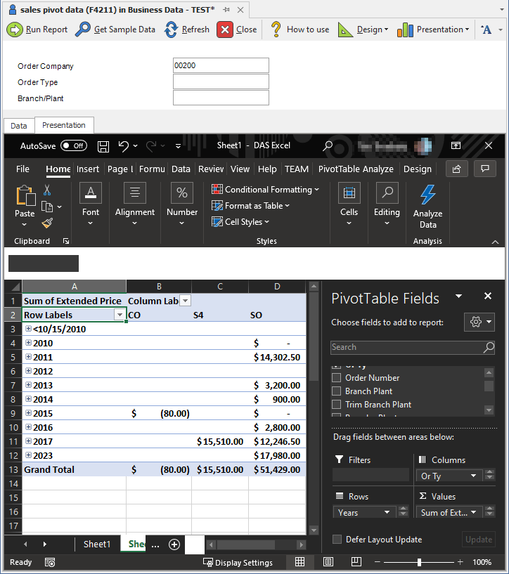 Excel Pivot Tables And Charts Reportsnow Das User Guide