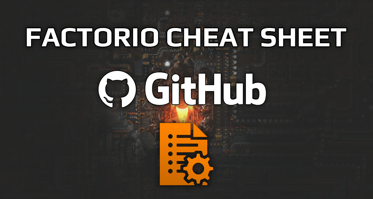 GitHub deniszholob/factoriocheatsheet Cheat Sheet for Factorio