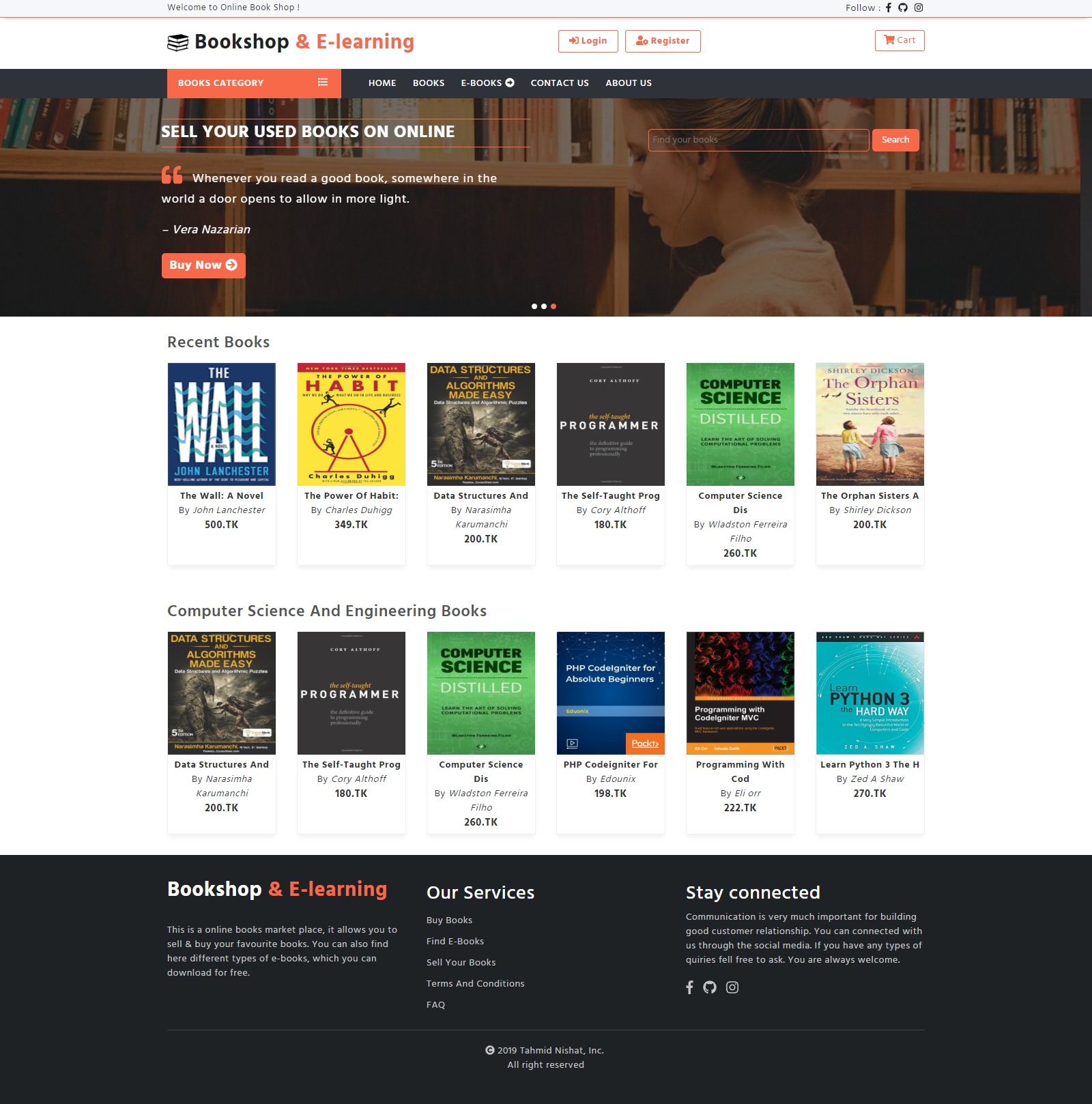 GitHub This is an online book shop project