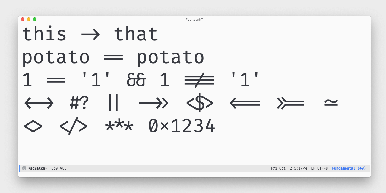 GitHub jming422/firacodemode Emacs minor mode for Fira Code