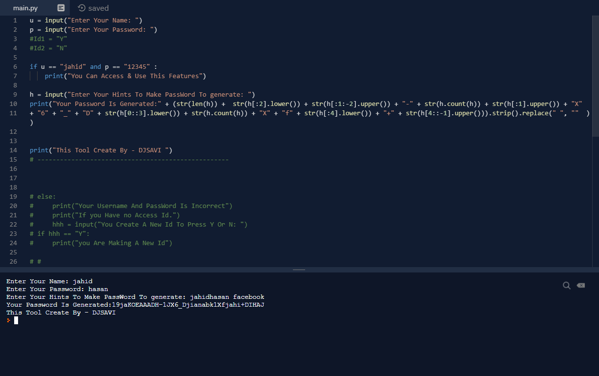 GitHub JahidHasanCO/PassWordgenerator