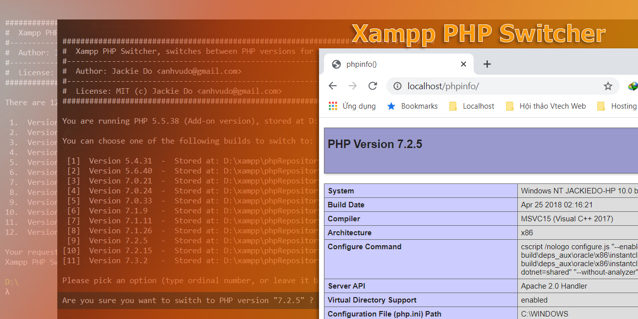 GitHub JackieDo/XamppPHPSwitcher Allow to use and switch between