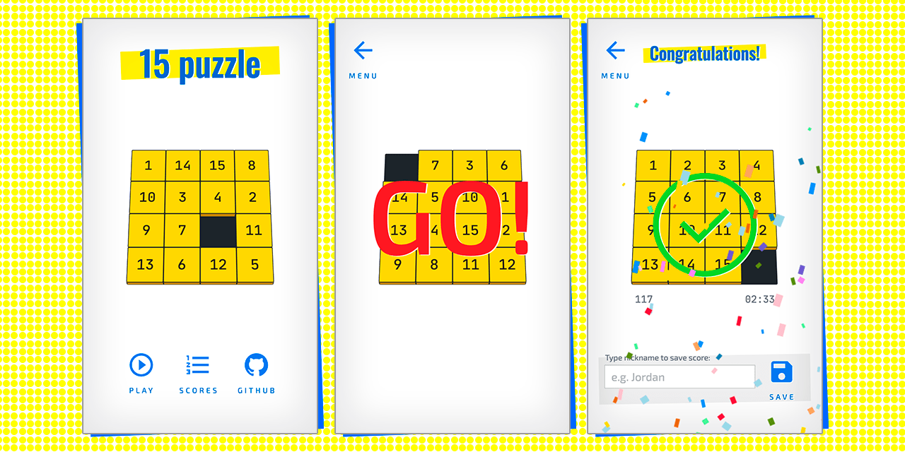 GitHub bazhanius/15puzzlegame The 15puzzle game written on HTML