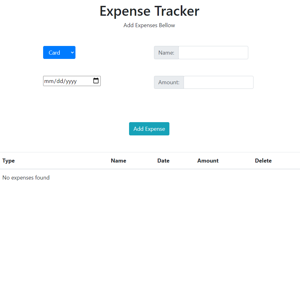 GitHub MrRobot/expensetracker Expense Tracker built with React
