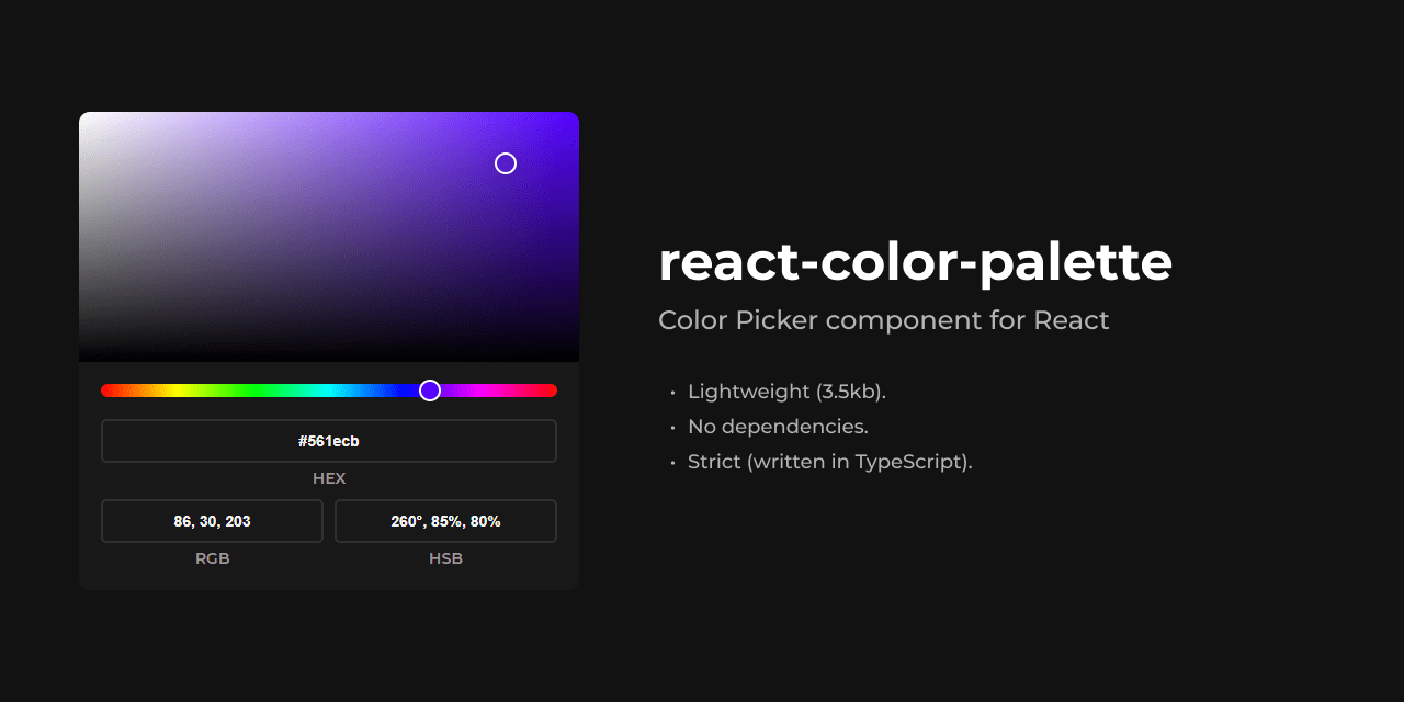 GitHub Wondermarin/reactcolorpalette 🎨 Lightweight Color Picker