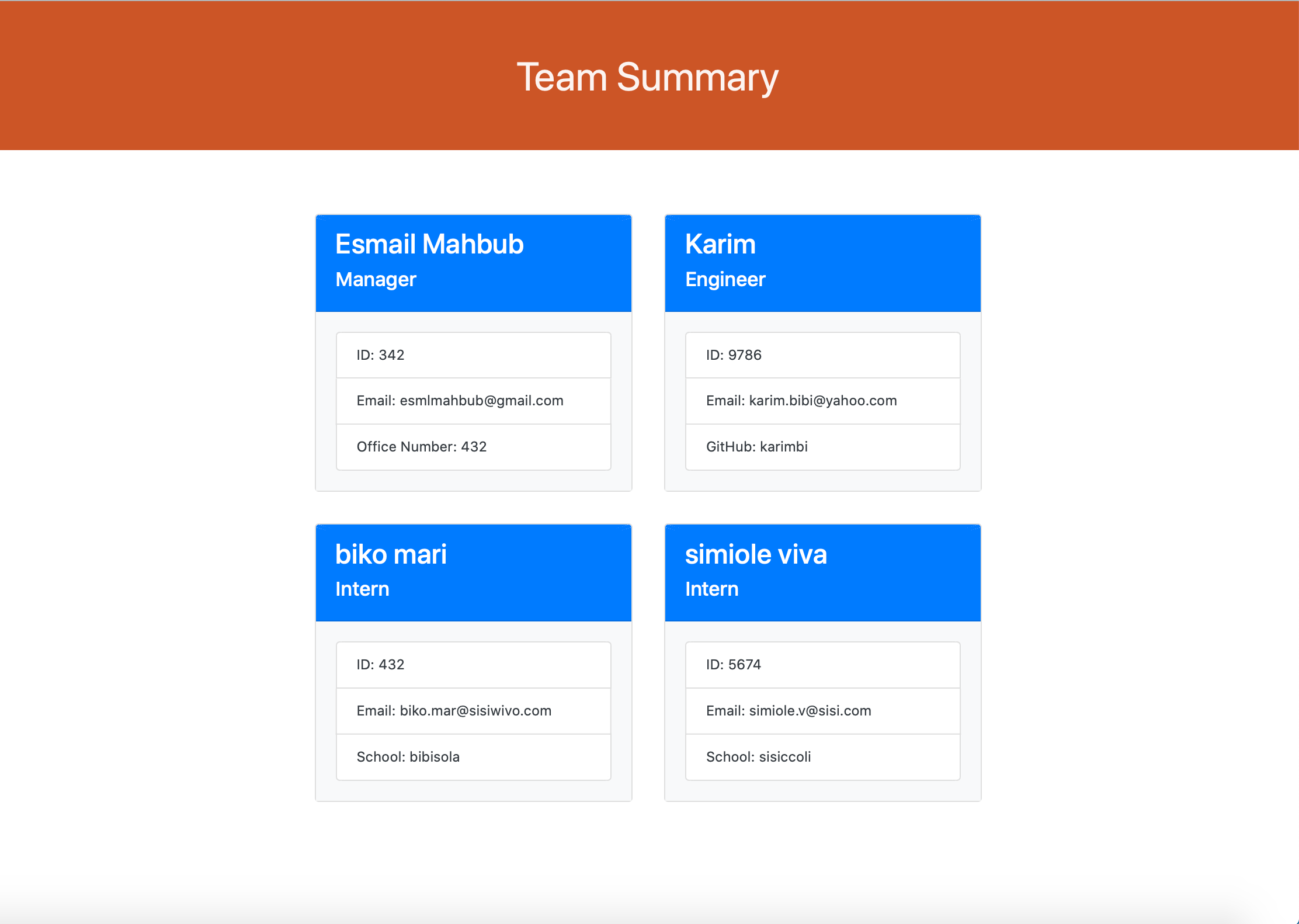 GitHub esmailmb/TemplateEngineEmployeeSummary