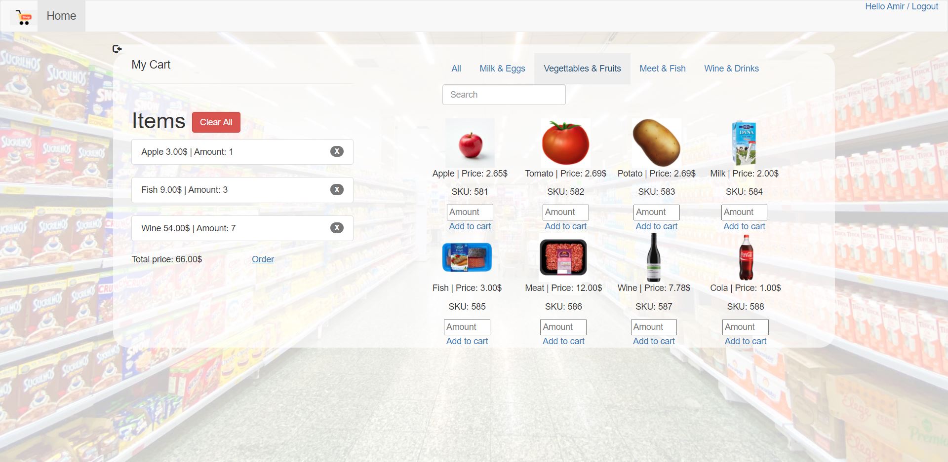 GitHub A shopping site