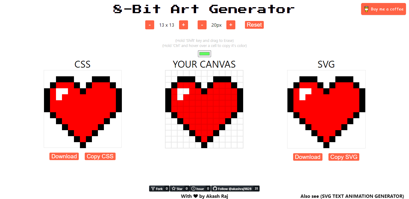 GitHub akashraj9828/8bitartgenerator Let's you