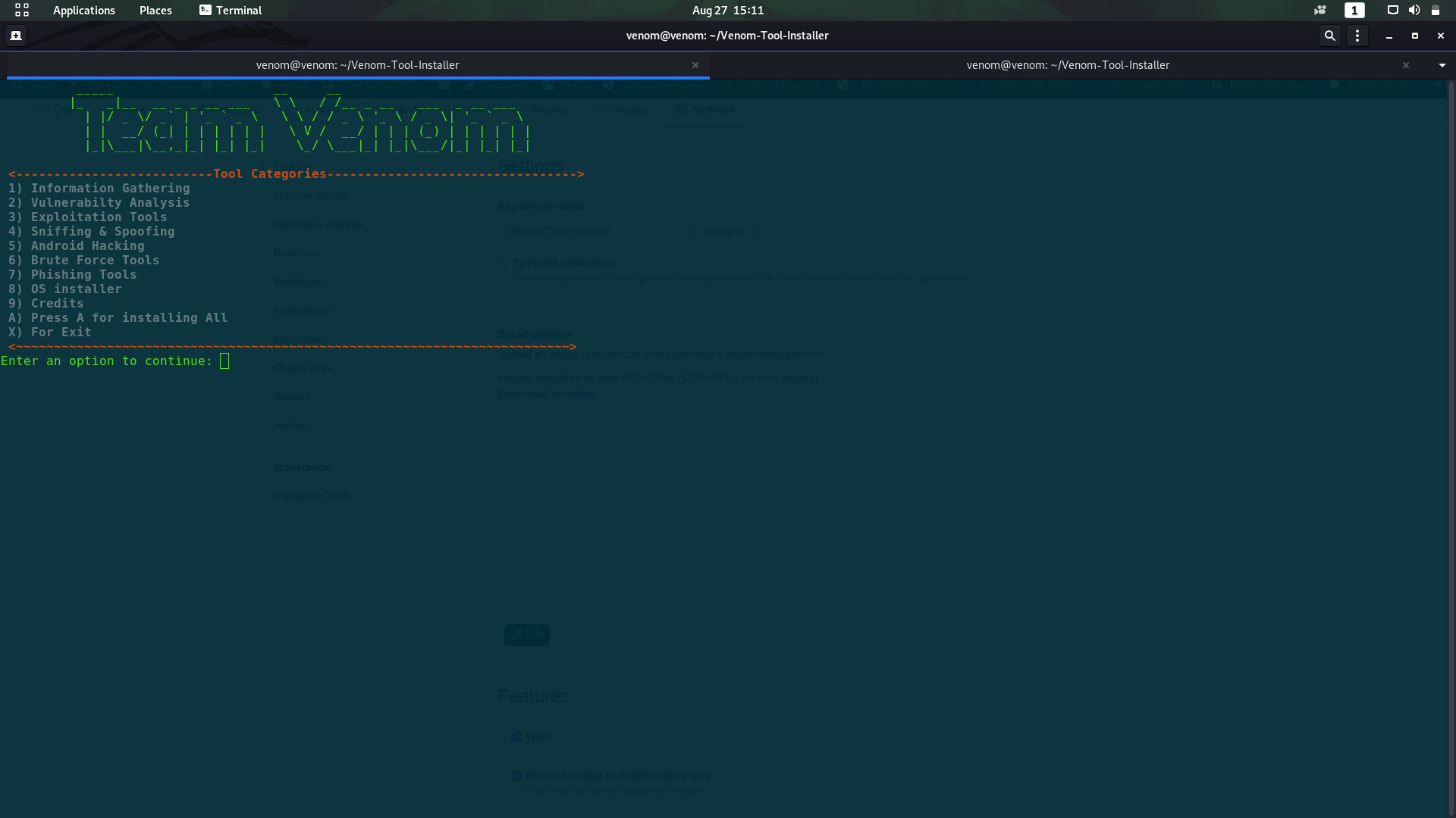 GitHub hackingmastert56/VenomToolsInstaller VenomToolInstaller