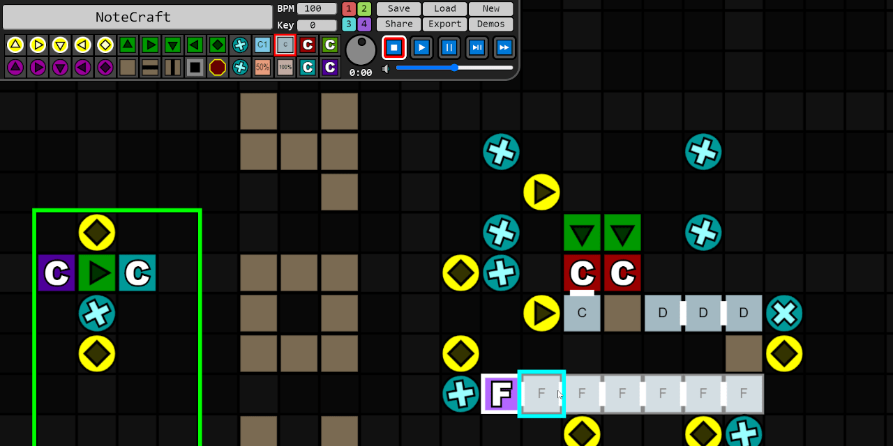 GitHub KilledByAPixel/NoteCraft Cellular Automata Music Game