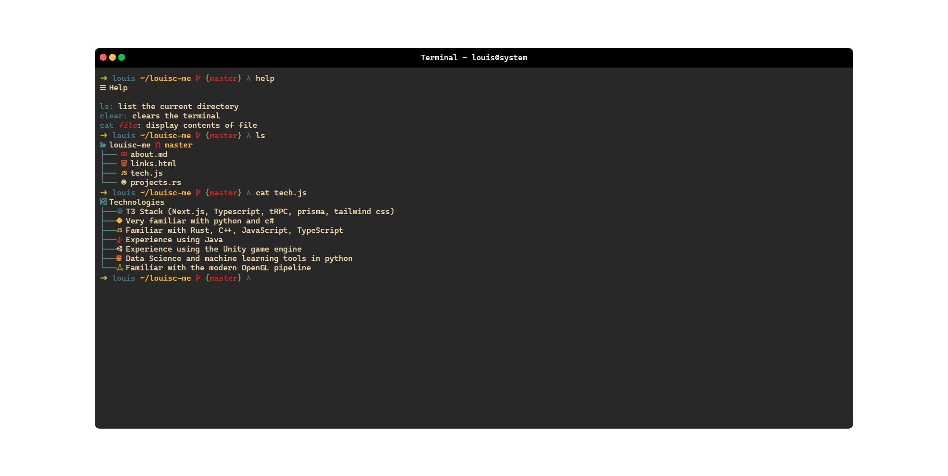 GitHub louisjdcharles/terminalwebsite An example personal website