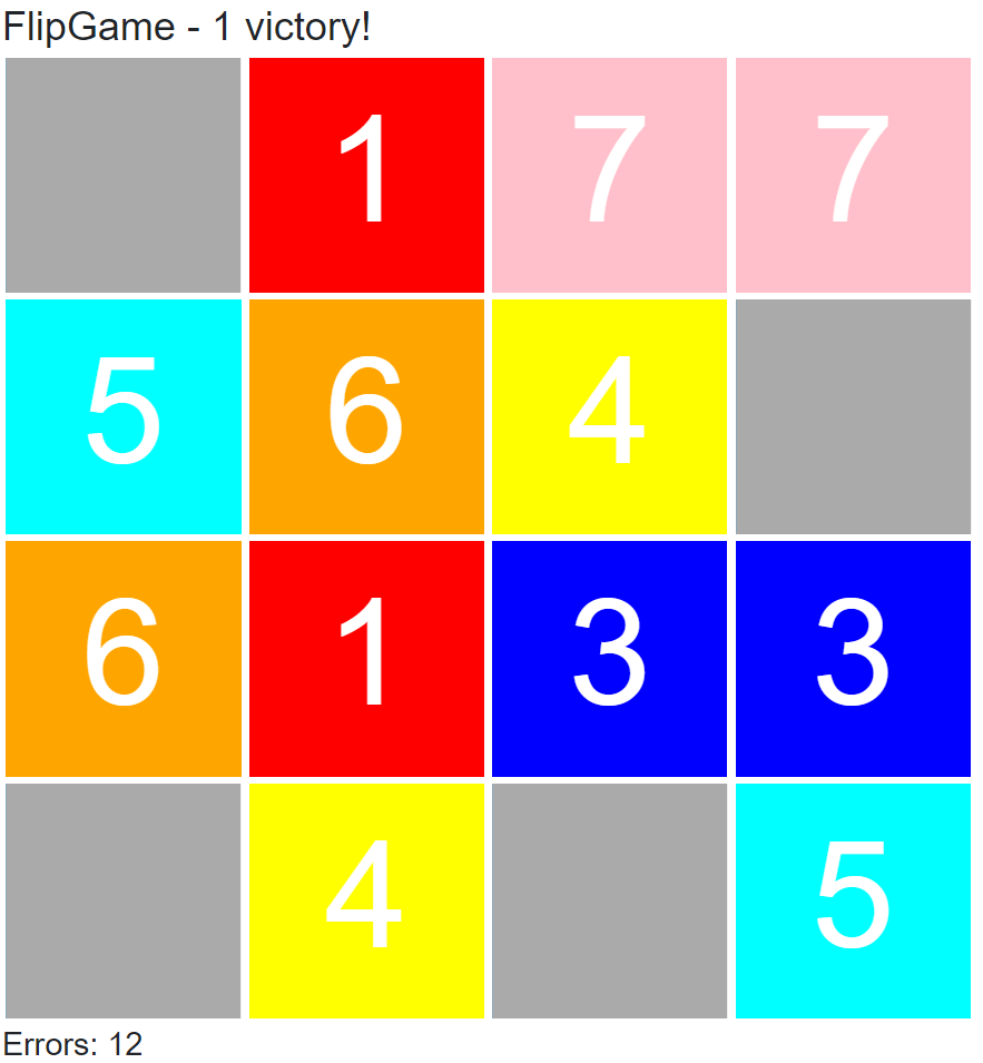 GitHub KristofferStrube/FlipGame Flip card memory game implemented in Blazor WASM. https