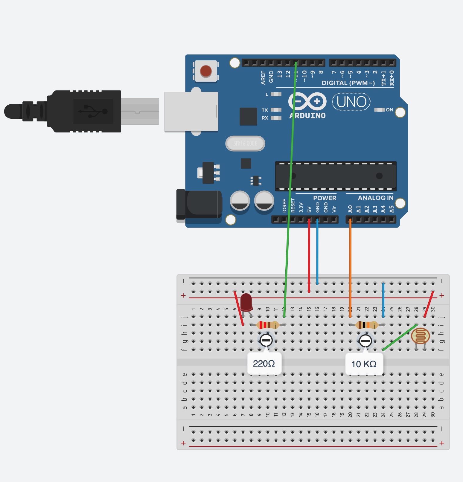 Tinkercad Arduino Mega 2560