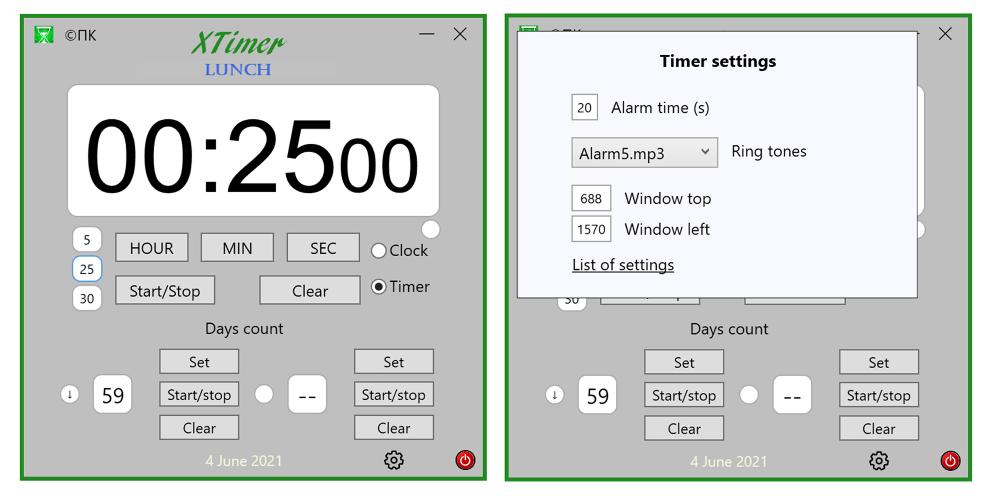 GitHub MummiTroll/XTimer Extended timer and stopwatch with days up