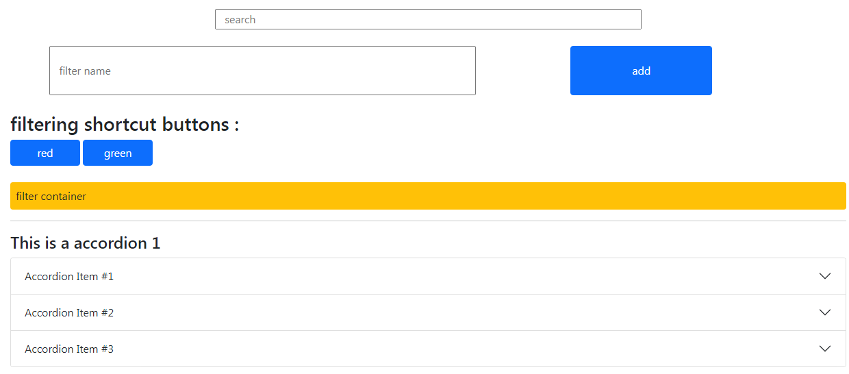 GitHub smohamadabedy/accordion_search_filter JQ & Bootstrap 5