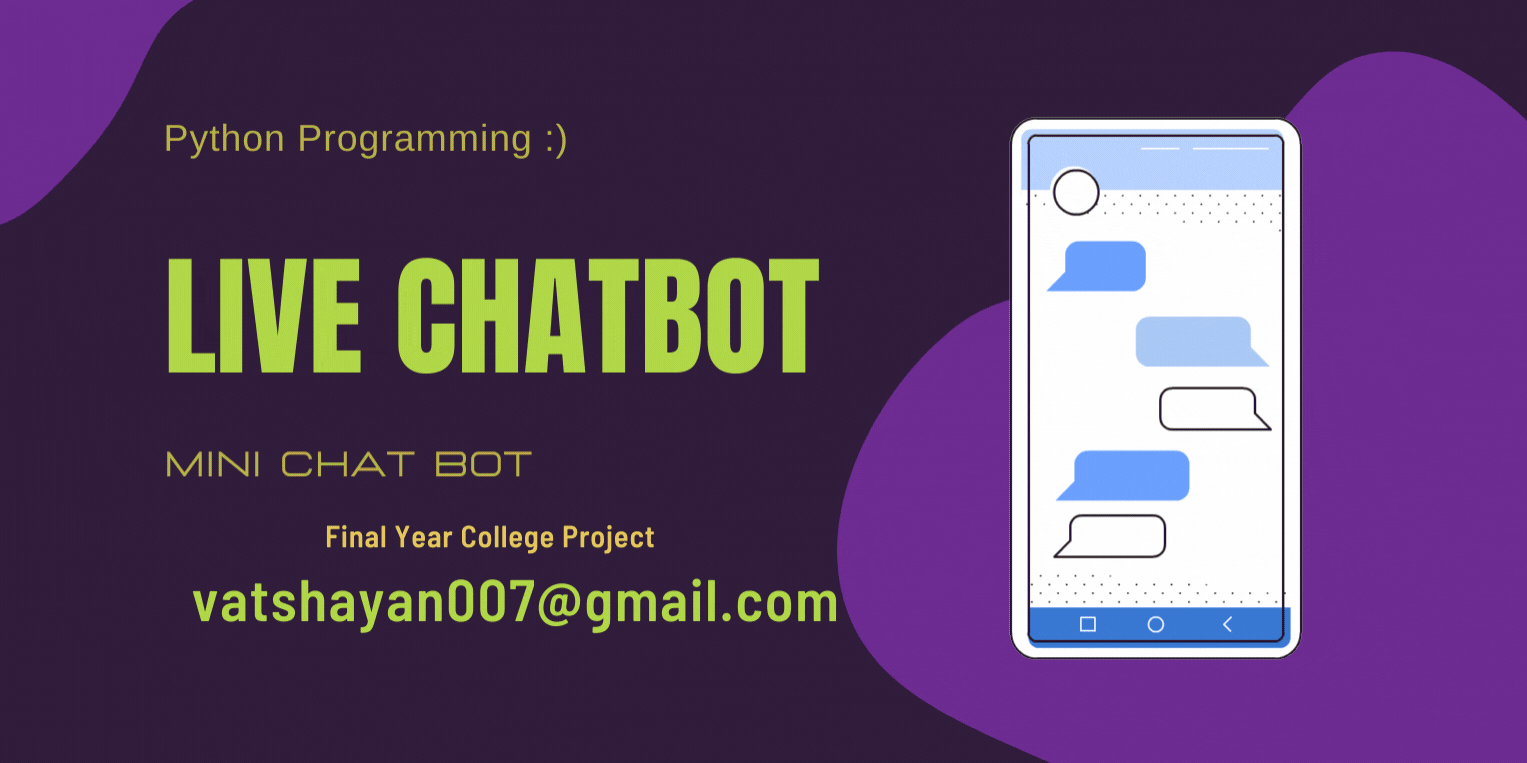 GitHub Vatshayan/LiveChatbotforFinalYearProject Chatbot system