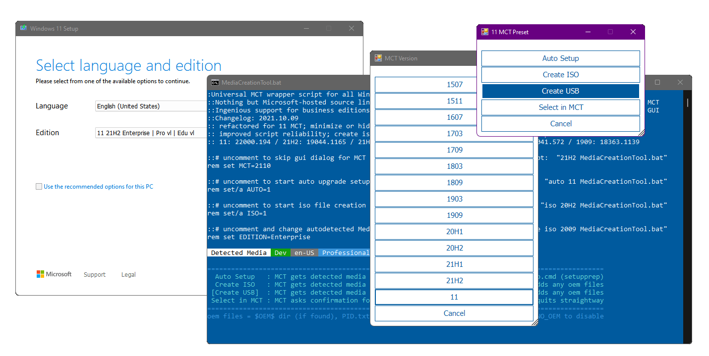 GitHub AveYo/MediaCreationTool.bat Universal MCT wrapper script for