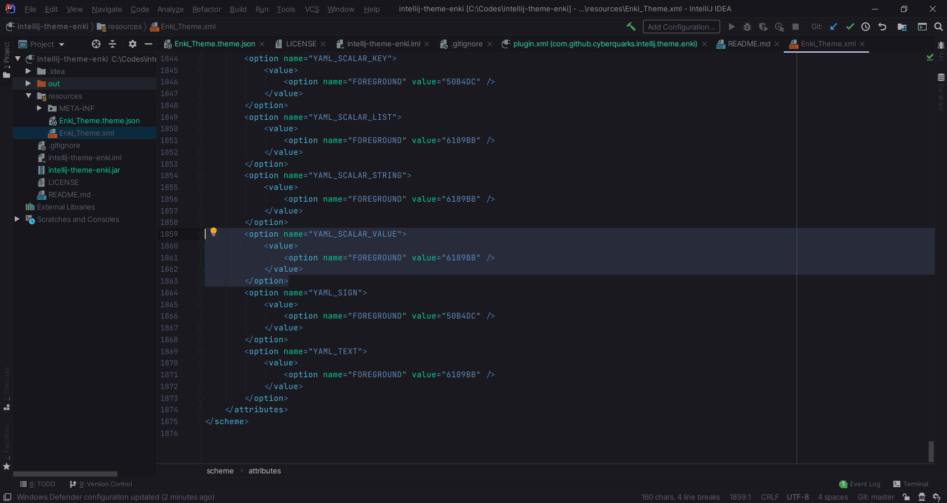 GitHub cyberquarks/enkiasterthemeintellij This is a workin