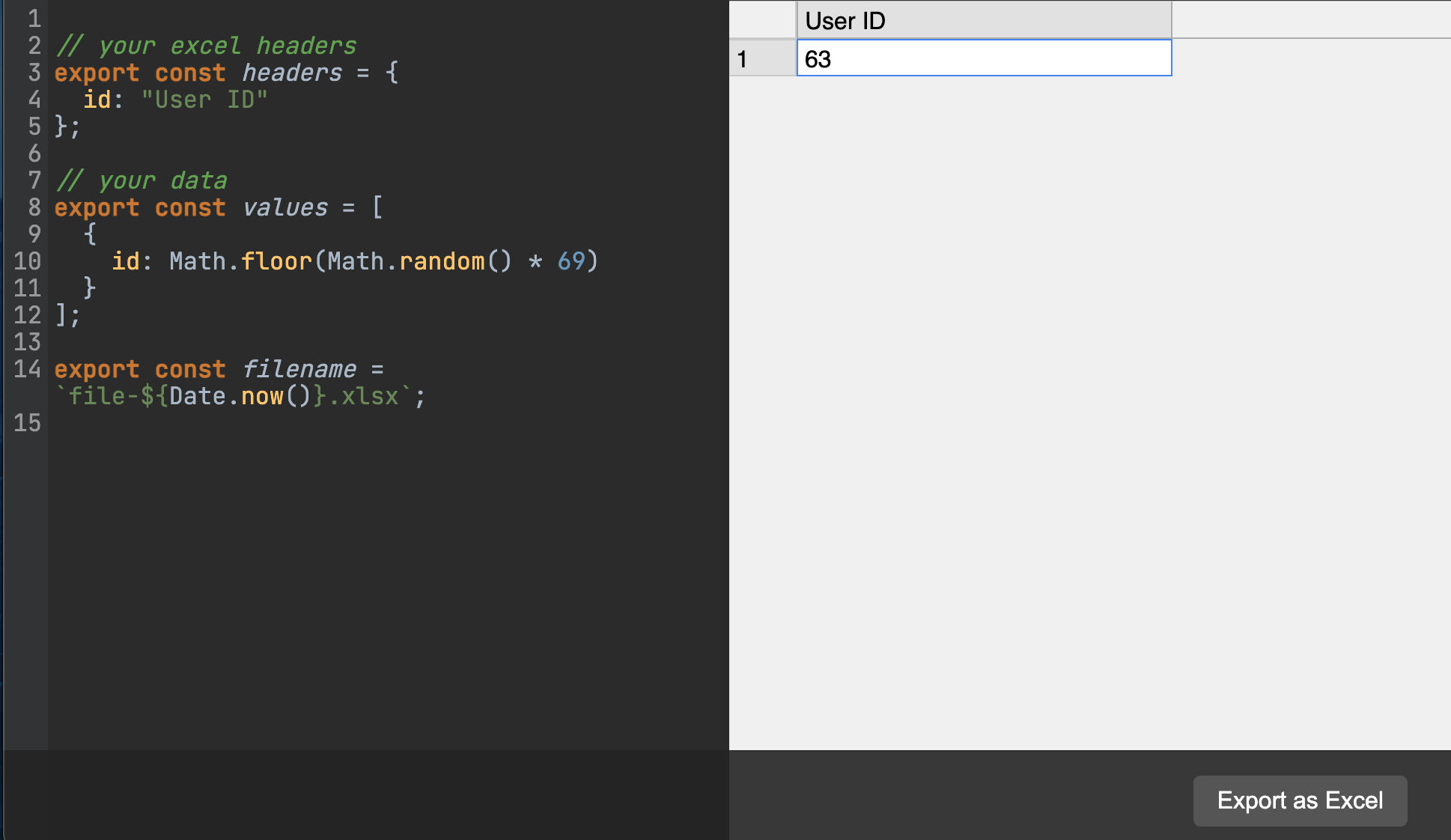 GitHub seanghay/jsheet A web application for creating XLSX file with
