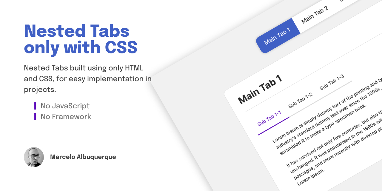 GitHub marceloalbuquerque/onlycssnestedtabs Nested Tabs only