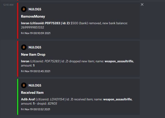 GitHub NizamUddin1/FivemLogBotDiscordAdvance Fivem Log
