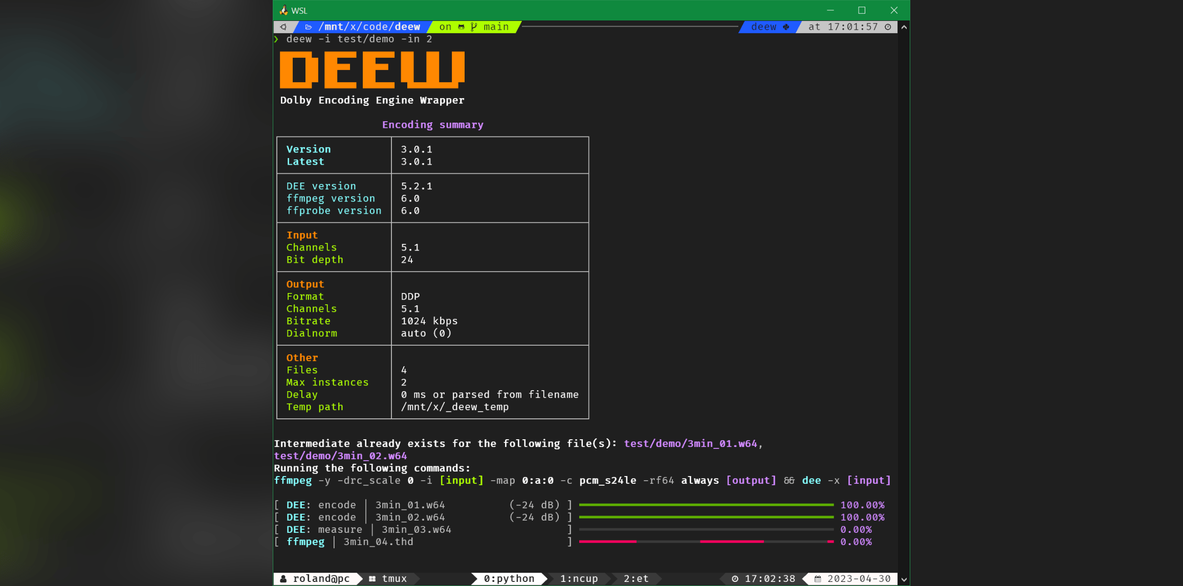 GitHub - pcroland/deew: Dolby Encoding Engine Wrapper