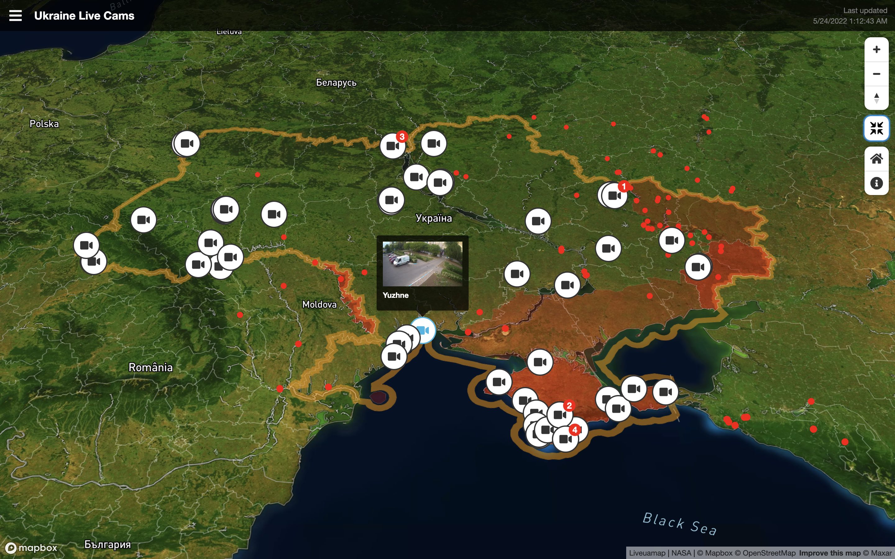 GitHub nagix/ukrainelivecams Ukraine live camera 3D map