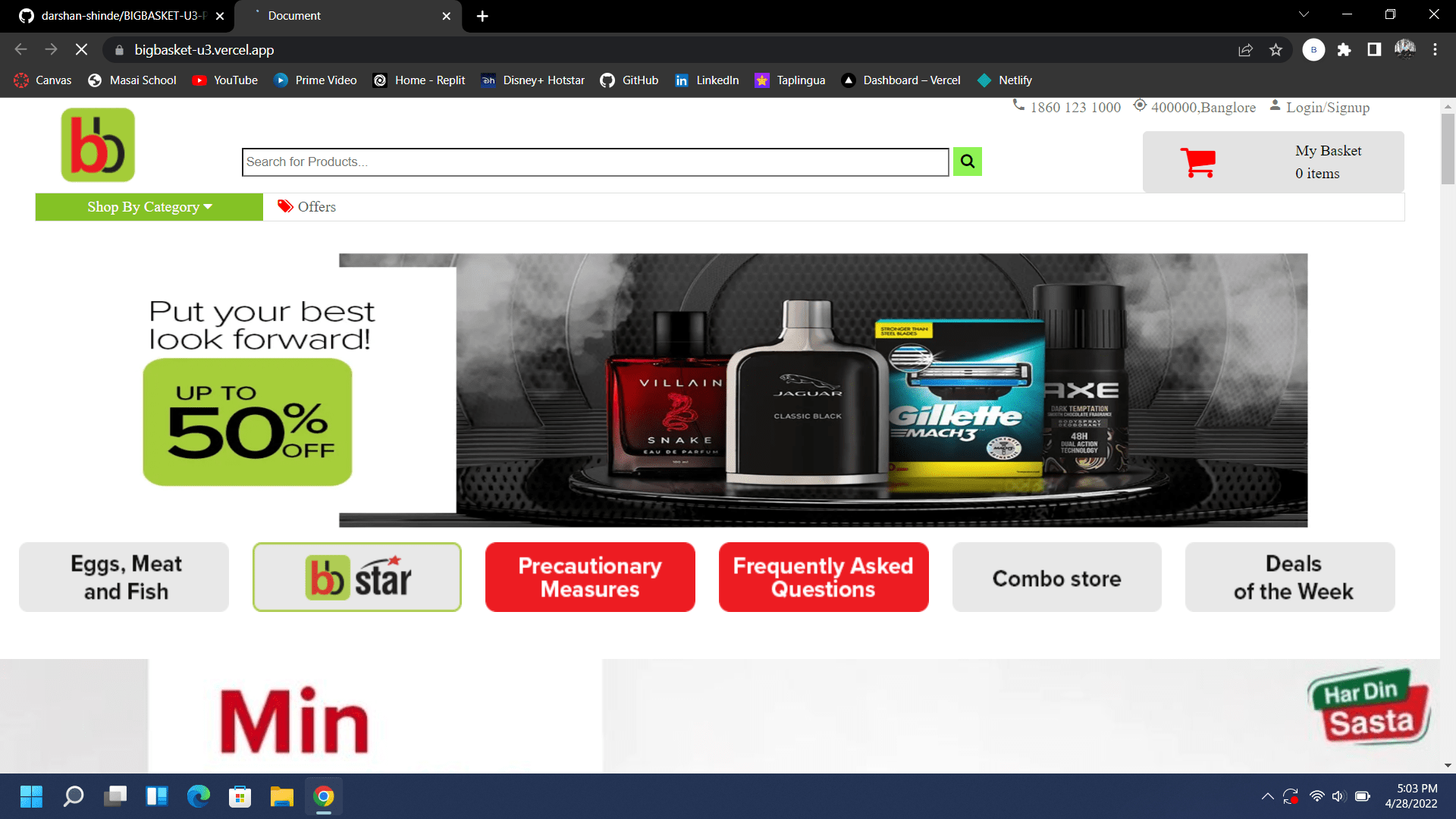 GitHub darshanshinde/BIGBASKETU3P An website to shop