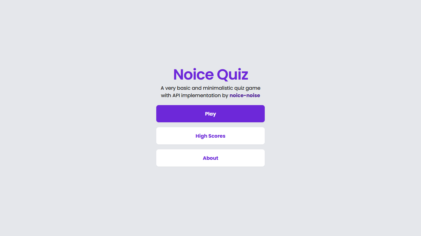 GitHub noicenoise/quizwebapp 🎮 A basic and minimalistic Quiz web