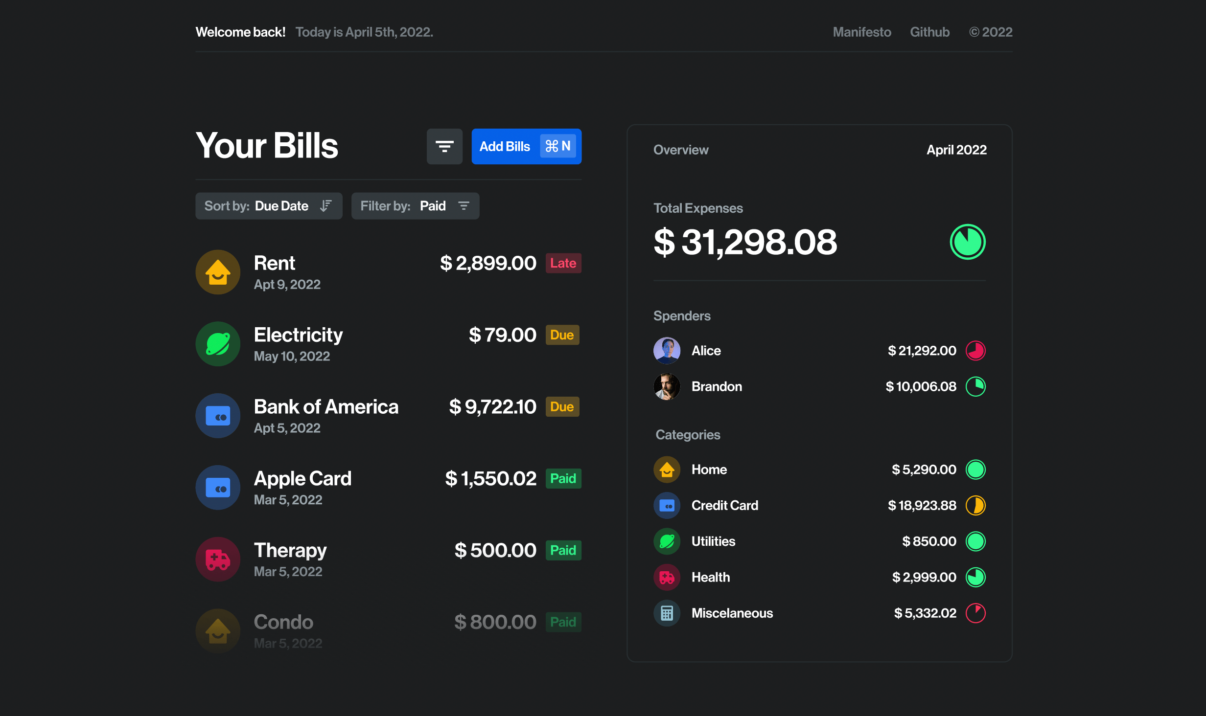 GitHub pixelsbyeryc/homebills 🌋 [WIP] Minimalistic bill tracker