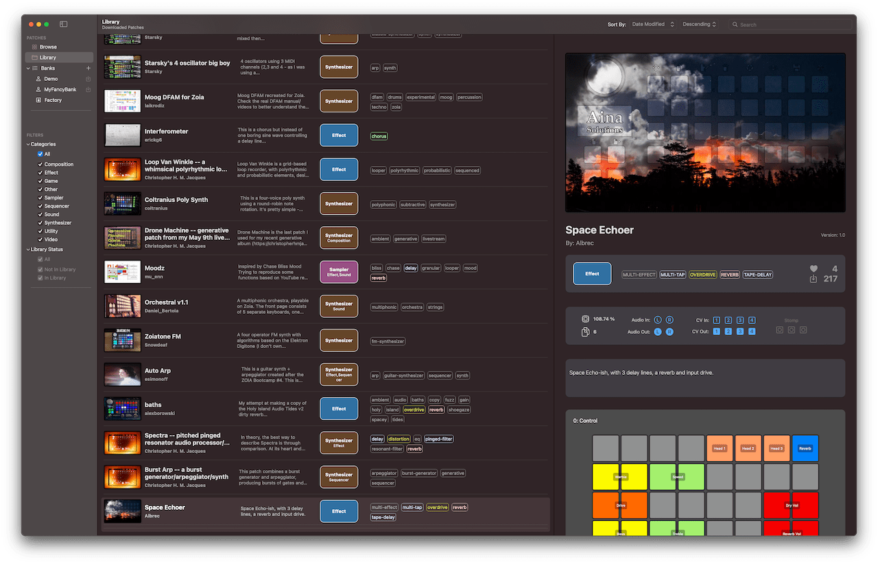 GitHub johnnyturpinaow/zoia_lib_macOS A native macOS patch manager
