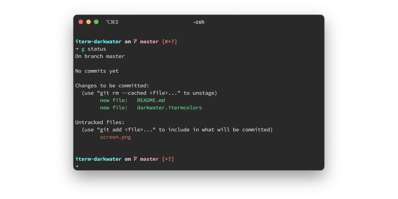 GitHub slackerzz/itermdarkwater Darkwater color schemes/themes for