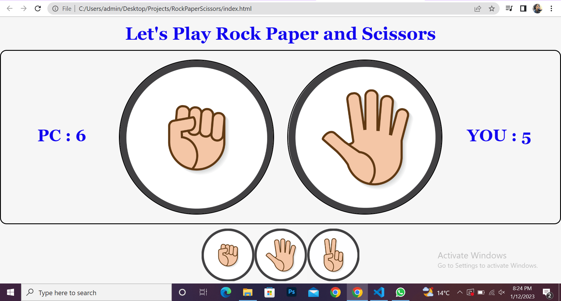 GitHub AishwaryaAtWork/RockPaperScissors This is a Rock Paper and