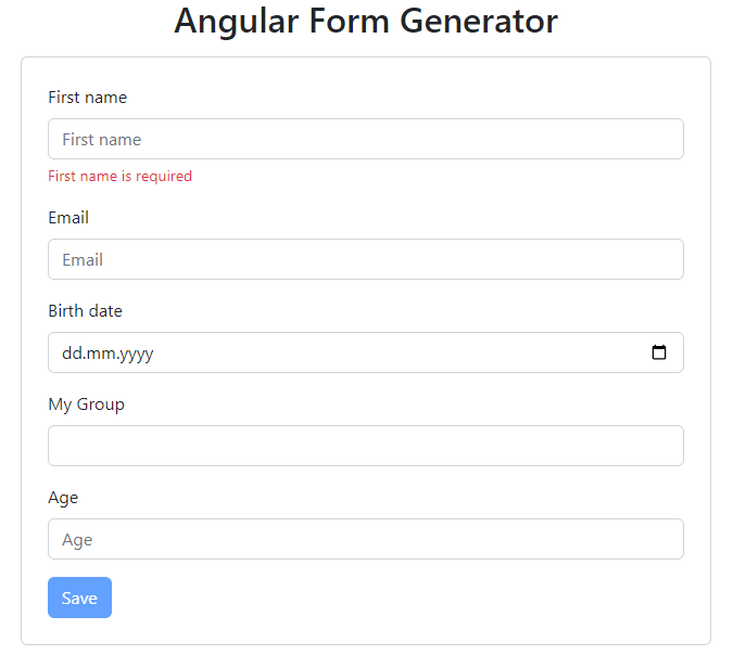 GitHub jafarma/angularformgenerator angularformgenerator