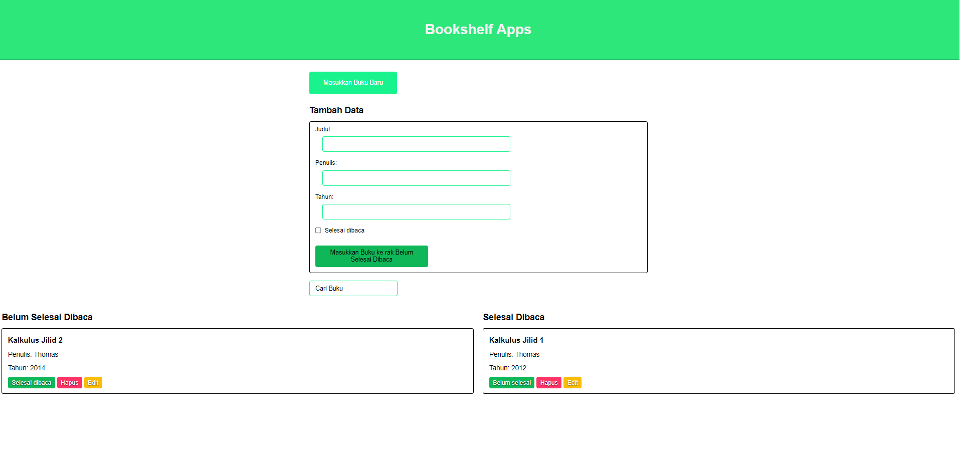 GitHub muhammadafiq21/bookshelfapp Submission Aplikasi Pengelolaan
