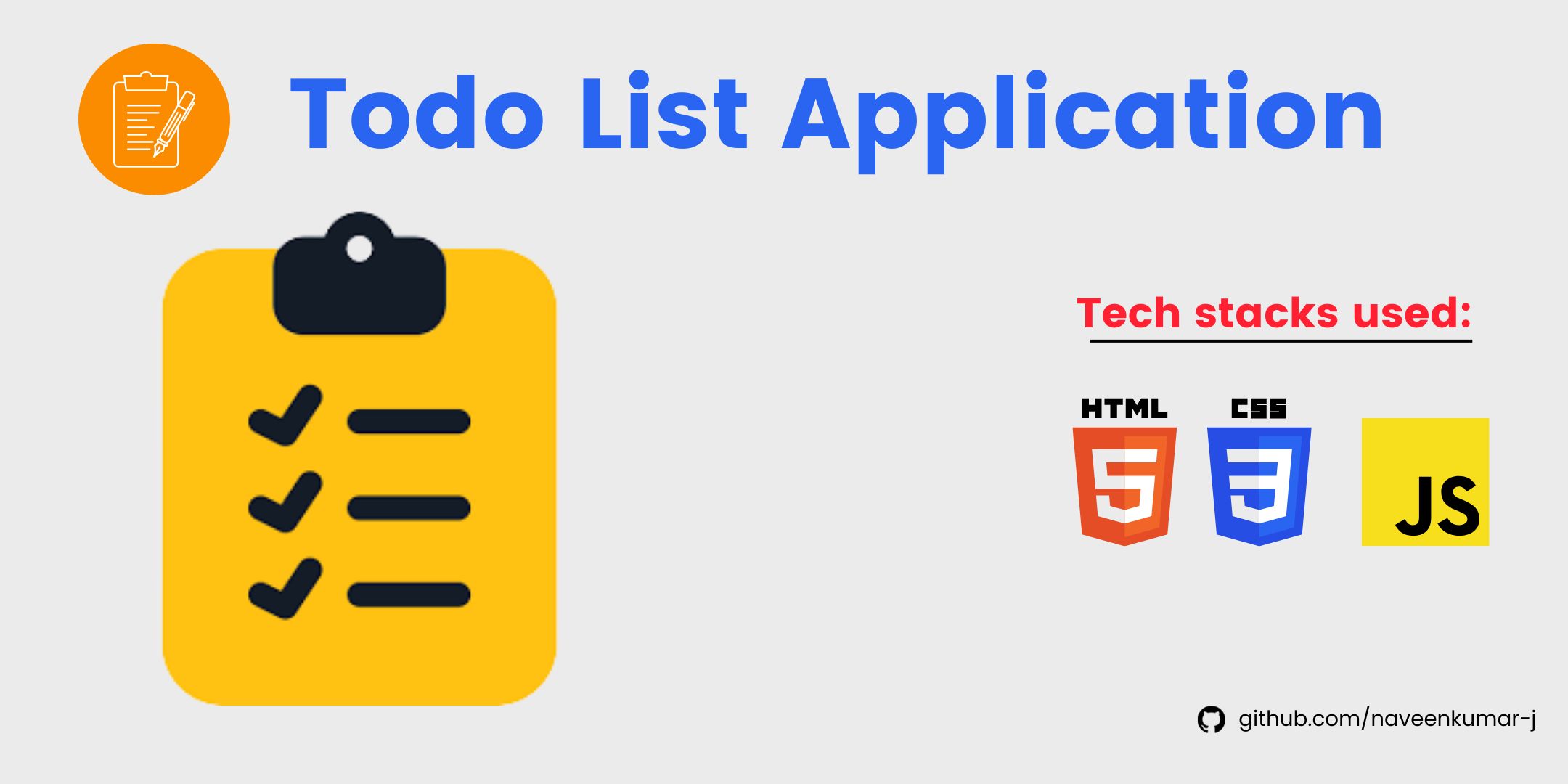 GitHub naveenkumarj/TodoListApplicationusingJavaScript A simple