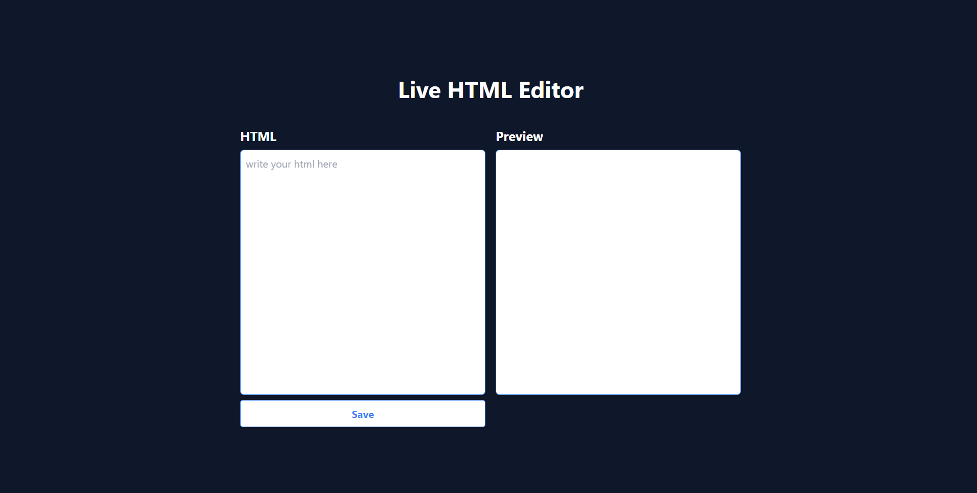 GitHub sauravhathi/livehtmleditor Live HTML Editor is a simple
