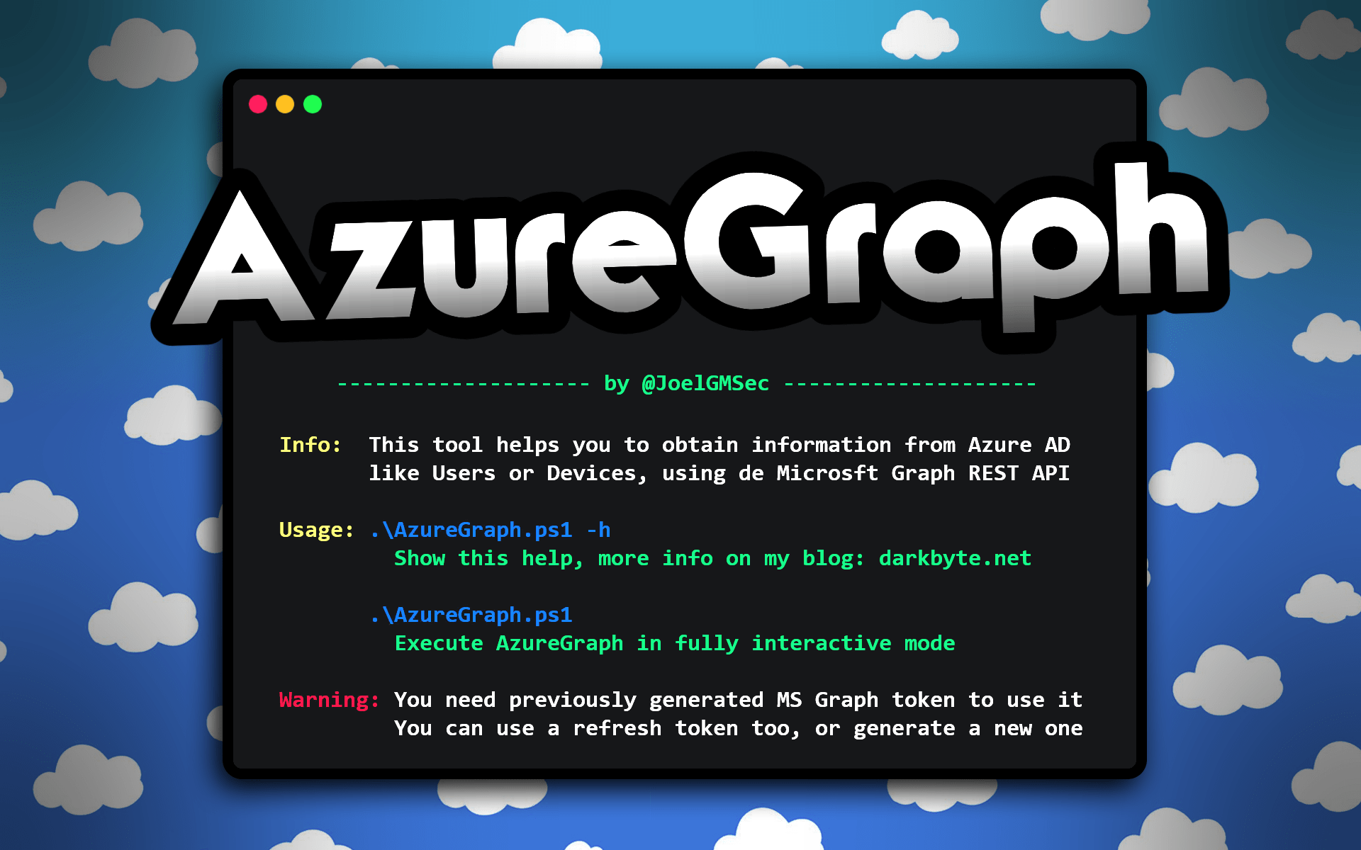 GitHub JoelGMSec/AzureGraph Azure AD enumeration over MS Graph