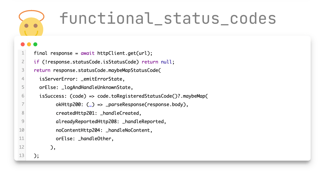 GitHub tsinis/functional_status_codes This pureDart package offers